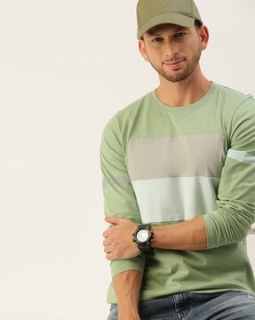 EyeBogler Men's Printed PoloNeck Blue Tshirts