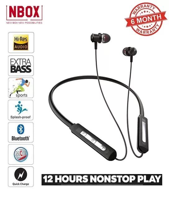 BT Wireless Neck band Bluetooth Headphones