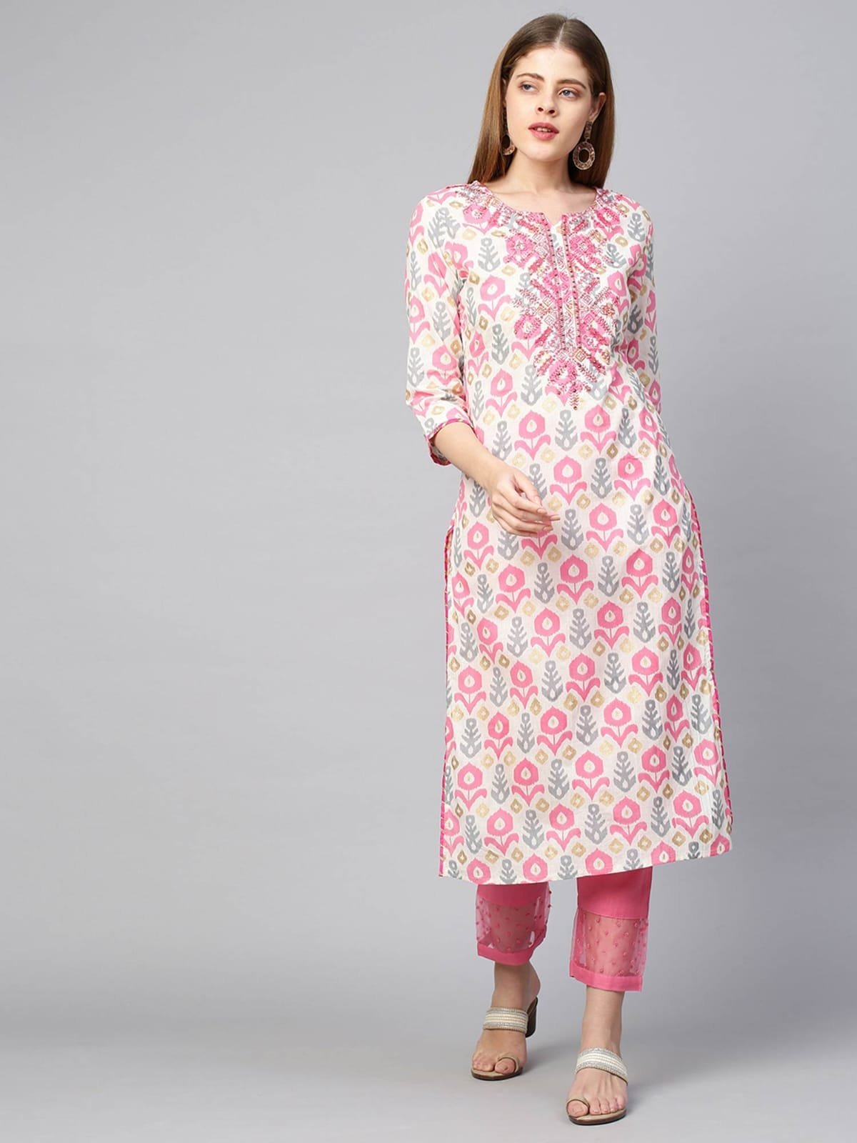 SHEHZADE New Embroidery Gaithering Anarkali kurti