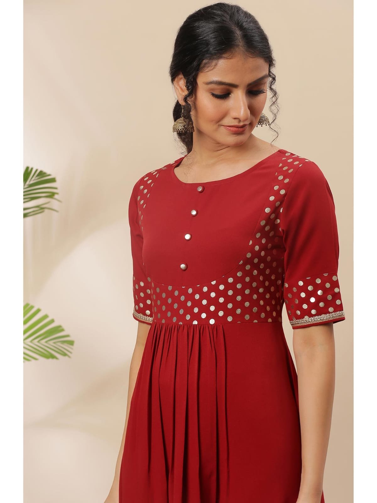 SHEHZADE New Embroidery Gaithering Anarkali kurti