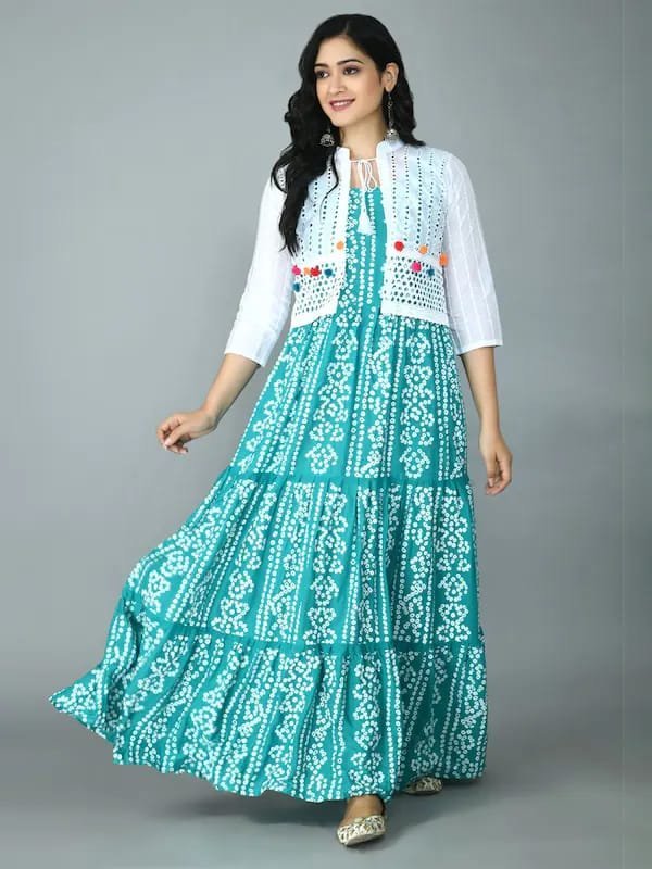 SHEHZADE New Embroidery Gaithering Anarkali kurti