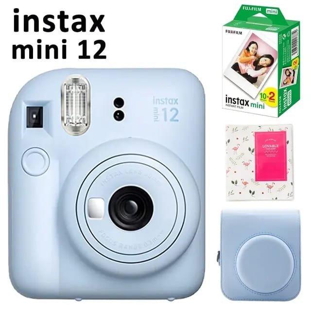 Mini 12 Instant Camera Pink / Blue / Mint / White / Purple + 20 Sheets Instax Mini Film + Album + PU