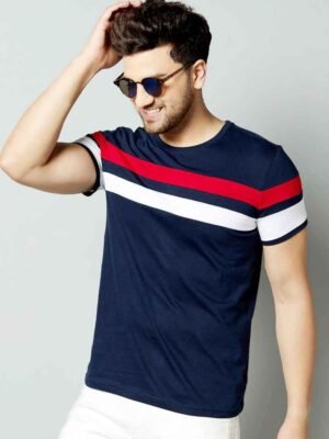 Stylish Cotton Sleeves  T-shirt For Men