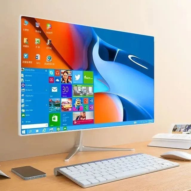 24 inch Led High Quality Built-in Battery Desktop Monoblock Gaming Computer With Webcam