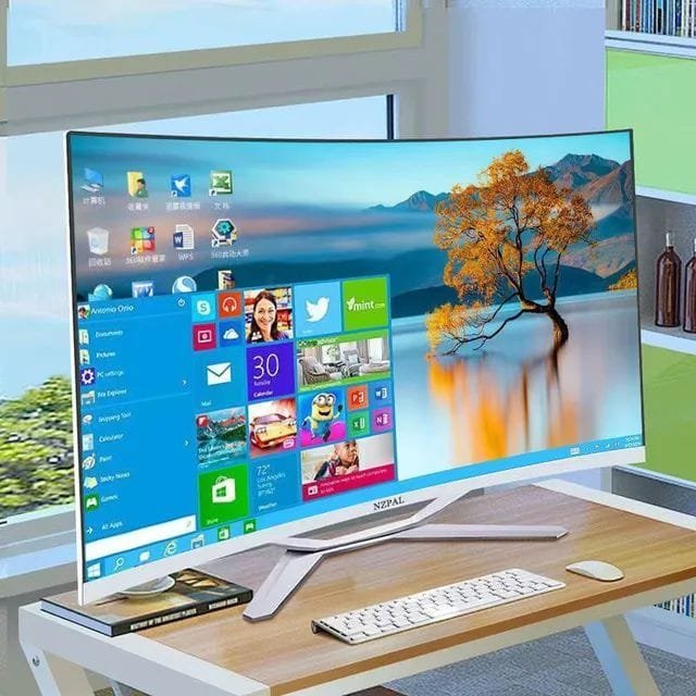 24 inch Led High Quality Built-in Battery Desktop Monoblock Gaming Computer With Webcam