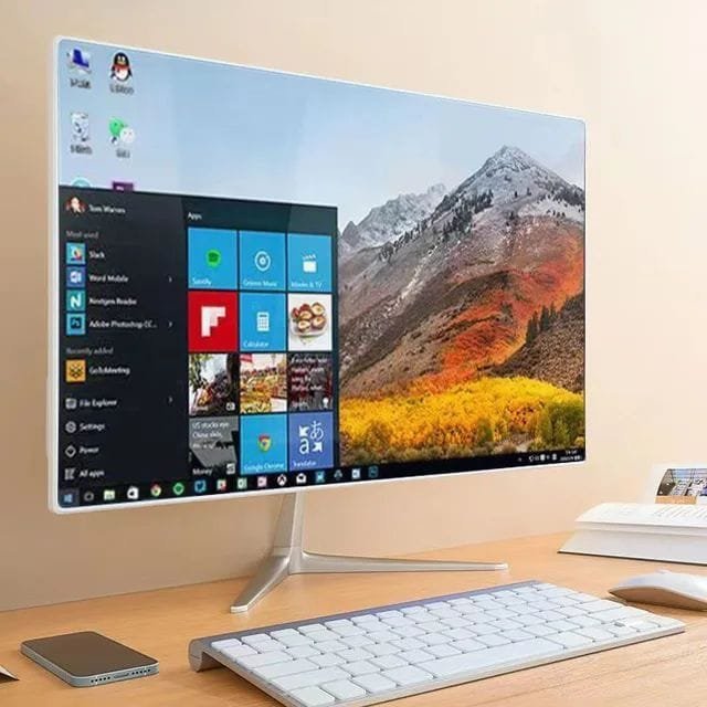 24 inch Led High Quality Built-in Battery Desktop Monoblock Gaming Computer With Webcam