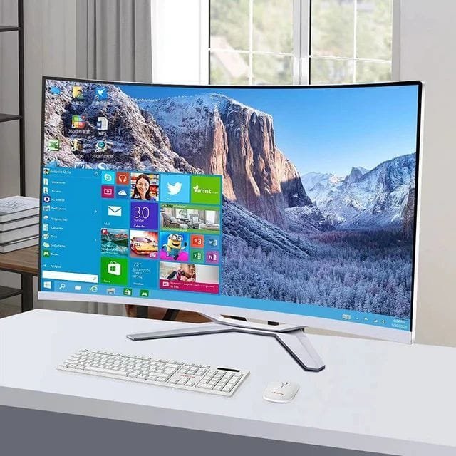 24 inch Led High Quality Built-in Battery Desktop Monoblock Gaming Computer With Webcam