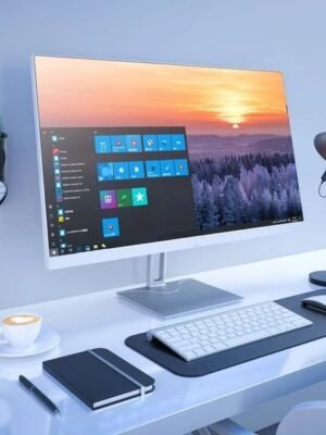 24 inch Led High Quality Built-in Battery Desktop Monoblock Gaming Computer With Webcam