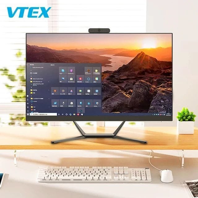 24 inch Led High Quality Built-in Battery Desktop Monoblock Gaming Computer With Webcam