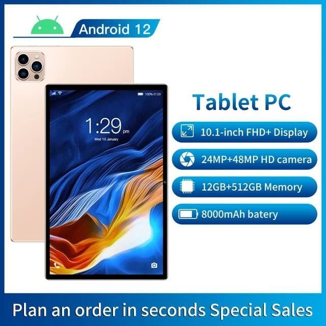 10.1 Inch Tablet Android Qualcomm Processor 8000mAh