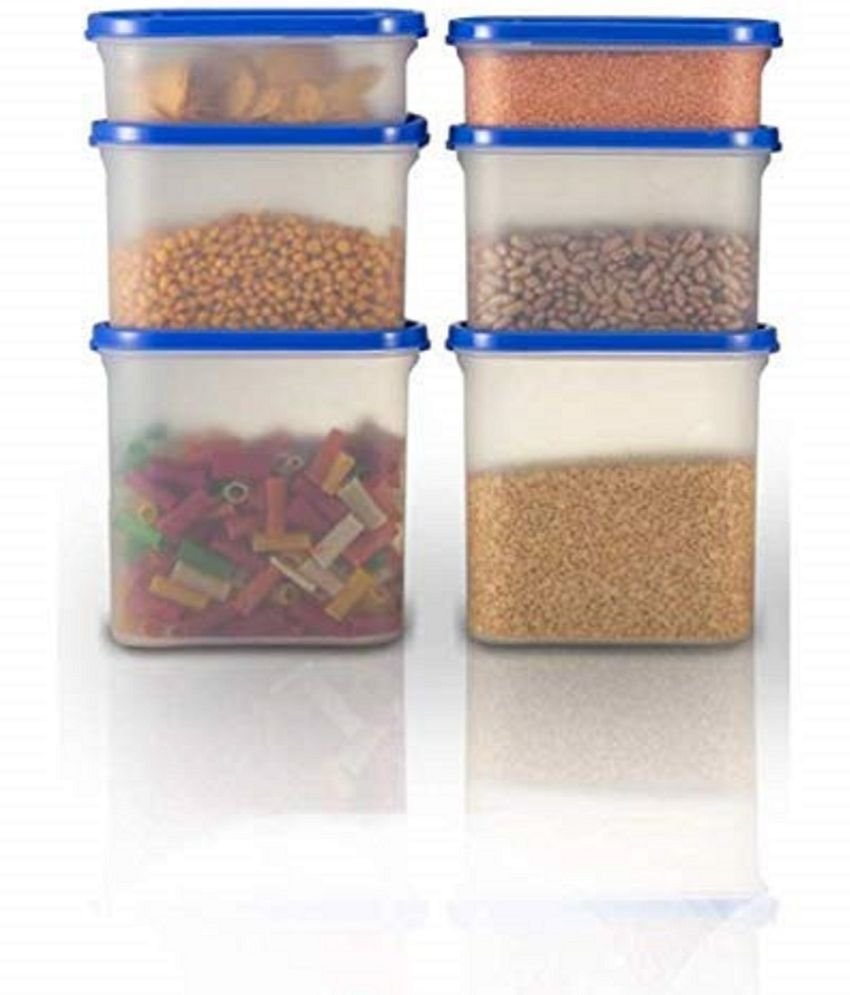 Analog kitchenware - Polyproplene Navy Blue Food Container ( Set of 6 - 4000 )