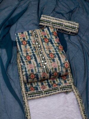 ASISA Dyed Pure Cotton Unstitched Dress Material