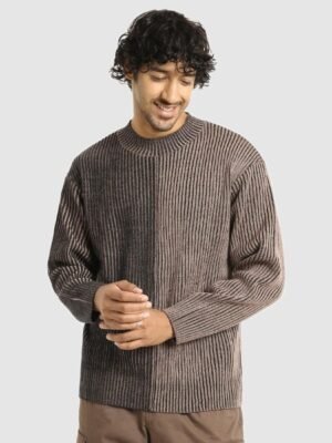 Bewakoof - Brown Acrylic Men's Pullover Sweater ( Pack of 1 )