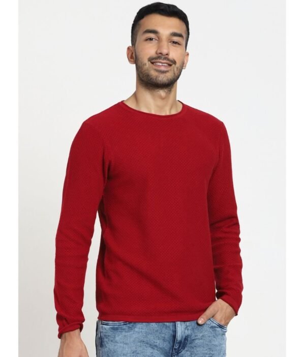 Bewakoof Maroon Round Neck Sweater Single
