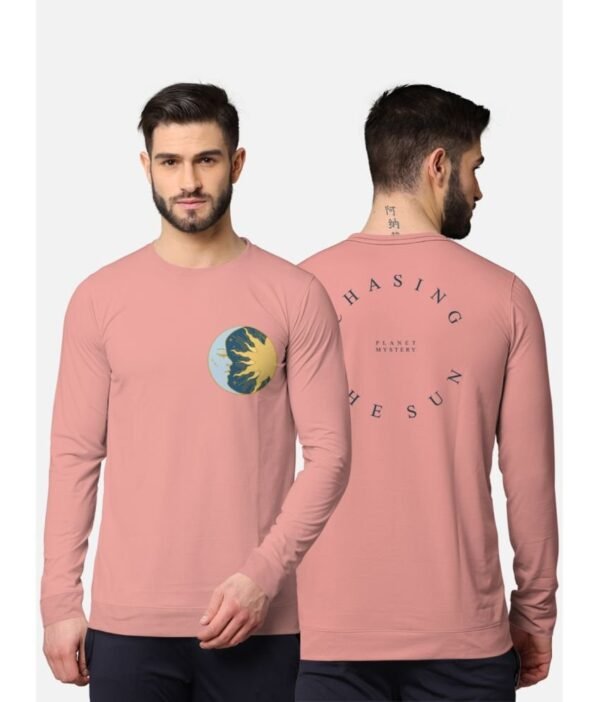 BULLMER - Pink Cotton Blend Slim Fit Men's T-Shirt ( Pack of 1 )
