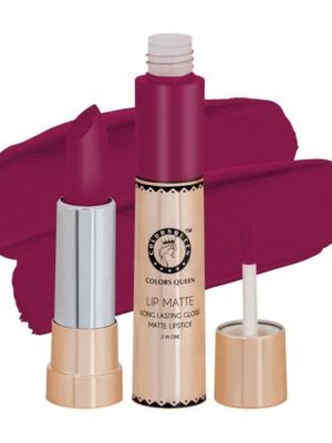 Colors Queen Lip Matte 2 in 1 Long Lasting Matte Lipstick (Sharbati Pink) (8g)
