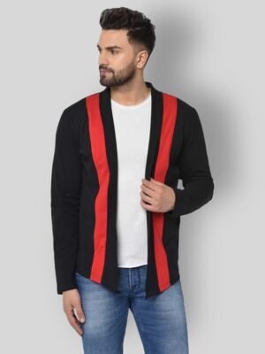 Glito - Black Cotton Men's Cardigans Sweater ( Pack of 1 )
