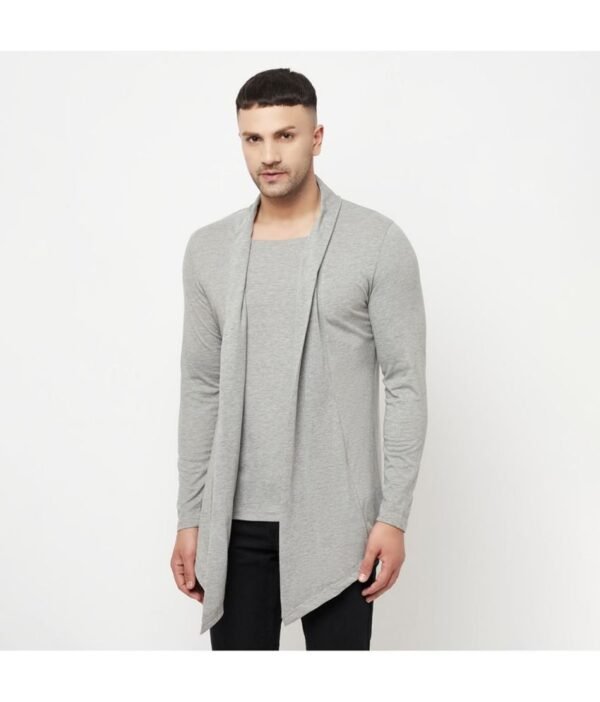 Glito - Grey Cotton Blend Men's Cardigan Sweater ( Pack of 1 )