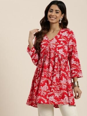 HERE&NOW Floral Print Empire Kurti