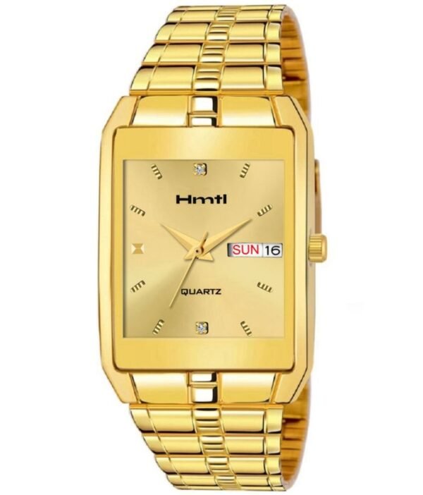 HMTL Gold Metal Analog Men's Watch
