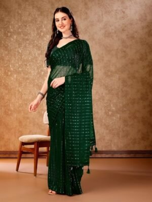 Indian Women Embellished Sequinned Saree