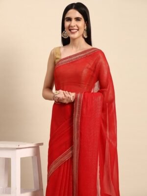 Indian Women Poly Georgette Saree