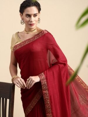 Indian Women Zari Saree