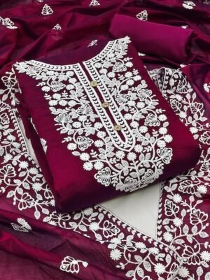 KALINI Embroidered Unstitched Dress Material