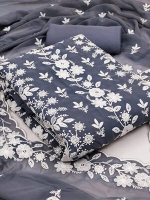 KALINI Embroidered Unstitched Dress Material