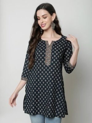 KALINI Floral Printed Pure Cotton Kurti