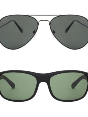 Kanny Devis - Black Pilot Sunglasses ( Pack of 2 )