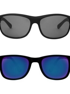 Kanny Devis - Black Rectangular Sunglasses ( Pack of 2 )