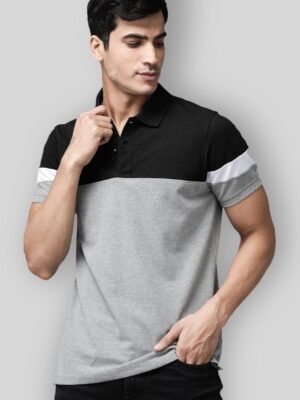 Leotude - Grey Cotton Blend Regular Fit Men's Polo T Shirt ( Pack of 1 )