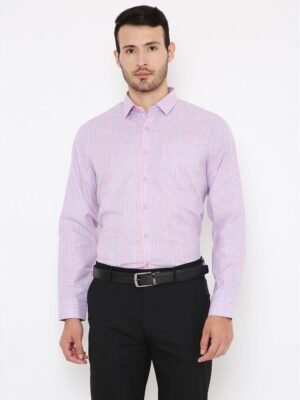 Maharaja - Pink Cotton Blend Slim Fit Men's Formal Shirt ( Pack of 1 )