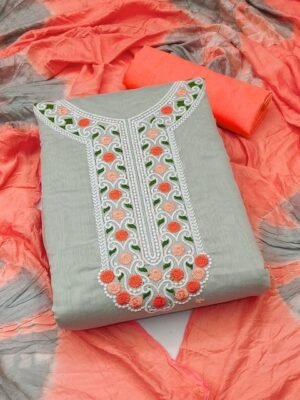 MANVAA Embroidered Modal Cotton Unstitched Dress Material