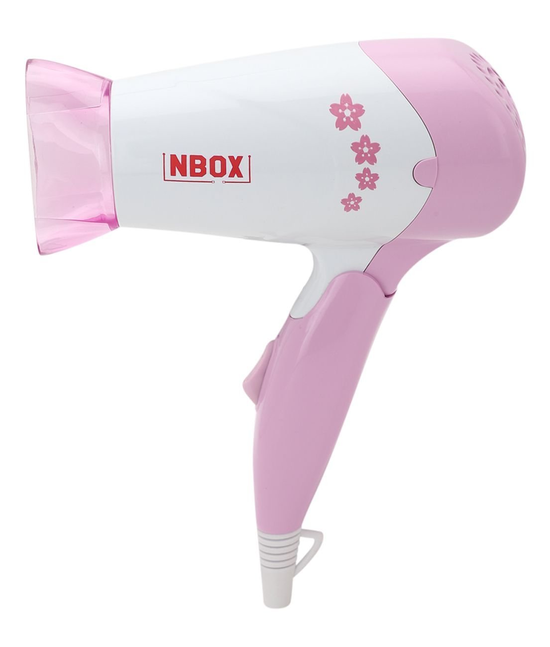 NBOX Compact & Foldable 1000 Watts Hair Dryer With 2 Heat & Speed Settings, Pink