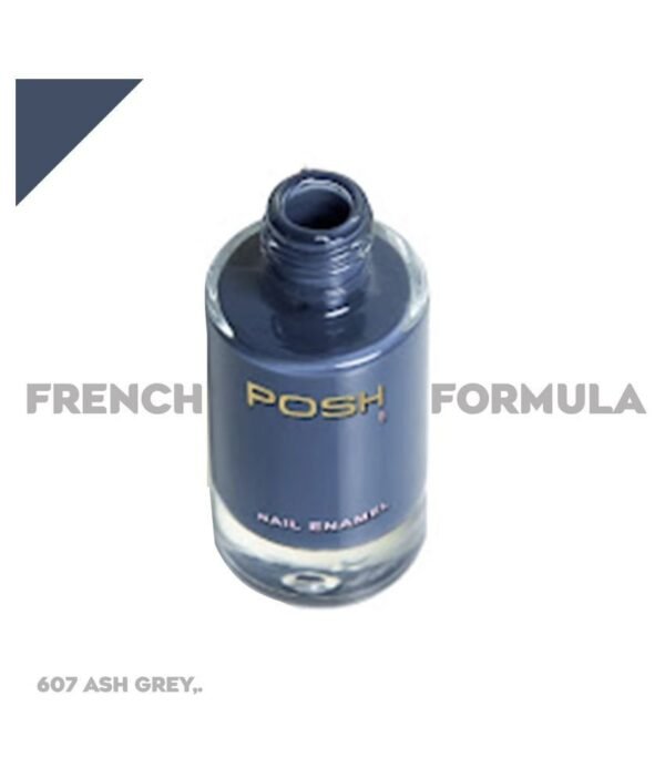 Posh Nail Polish Grey Glossy 9 mL
