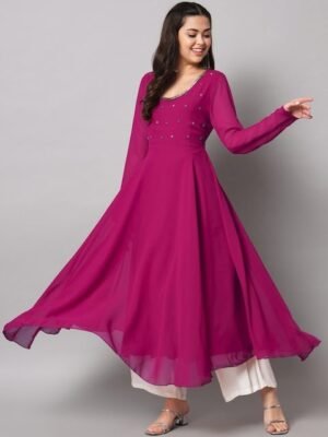 Poshak Hub Women Indie Prints Georgette Anarkali Kurta