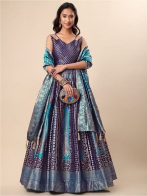PURVAJA Ready to Wear Lehenga & Unstitched Blouse With Dupatta