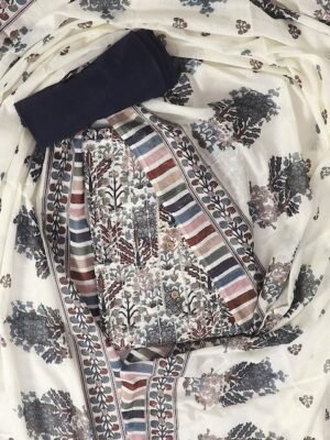 SALWAR STUDIO Embroidered Pure Cotton Unstitched Dress Material