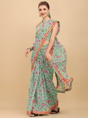 Sangria Women Sea Green Sarees