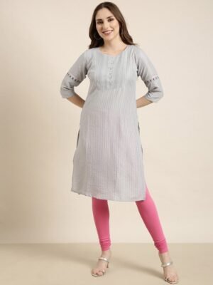 Beautifull rayon printed les work kurta with duppta set