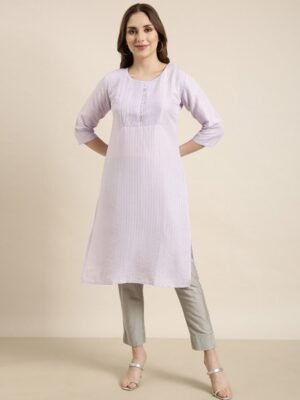 Beautifull rayon printed les work kurta with duppta set