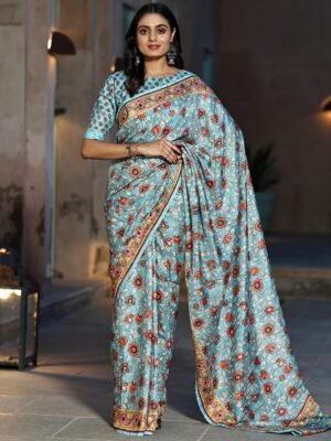 Designer Festive Gorgeous  Saree with unstitched blouse for Women