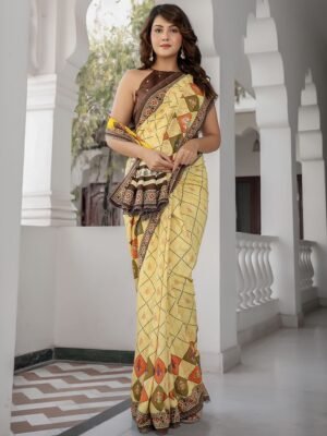 Designer Festive Gorgeous  Saree with unstitched blouse for Women