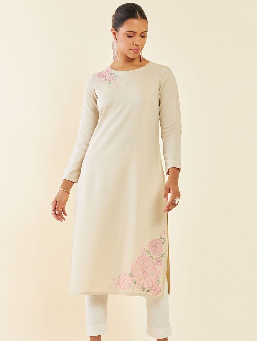 Beautifull rayon printed les work kurta with duppta set