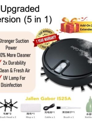 3 in 1 USB Smart Sweeping Robot Vacuum Cleaner Rechargeable Mopping Wireless 1500Pa Robotic Vacuum Cleaner For Home