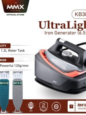 Mini-Sized Lightweight Portable Travel Steam Iron with Dual Voltage Temperature Control Fast Heat-Up