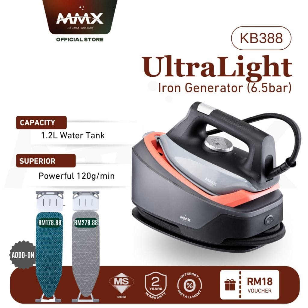 Mini-Sized Lightweight Portable Travel Steam Iron with Dual Voltage Temperature Control Fast Heat-Up