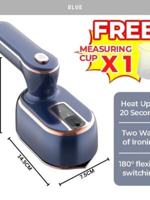 Mini-Sized Lightweight Portable Travel Steam Iron with Dual Voltage Temperature Control Fast Heat-Up